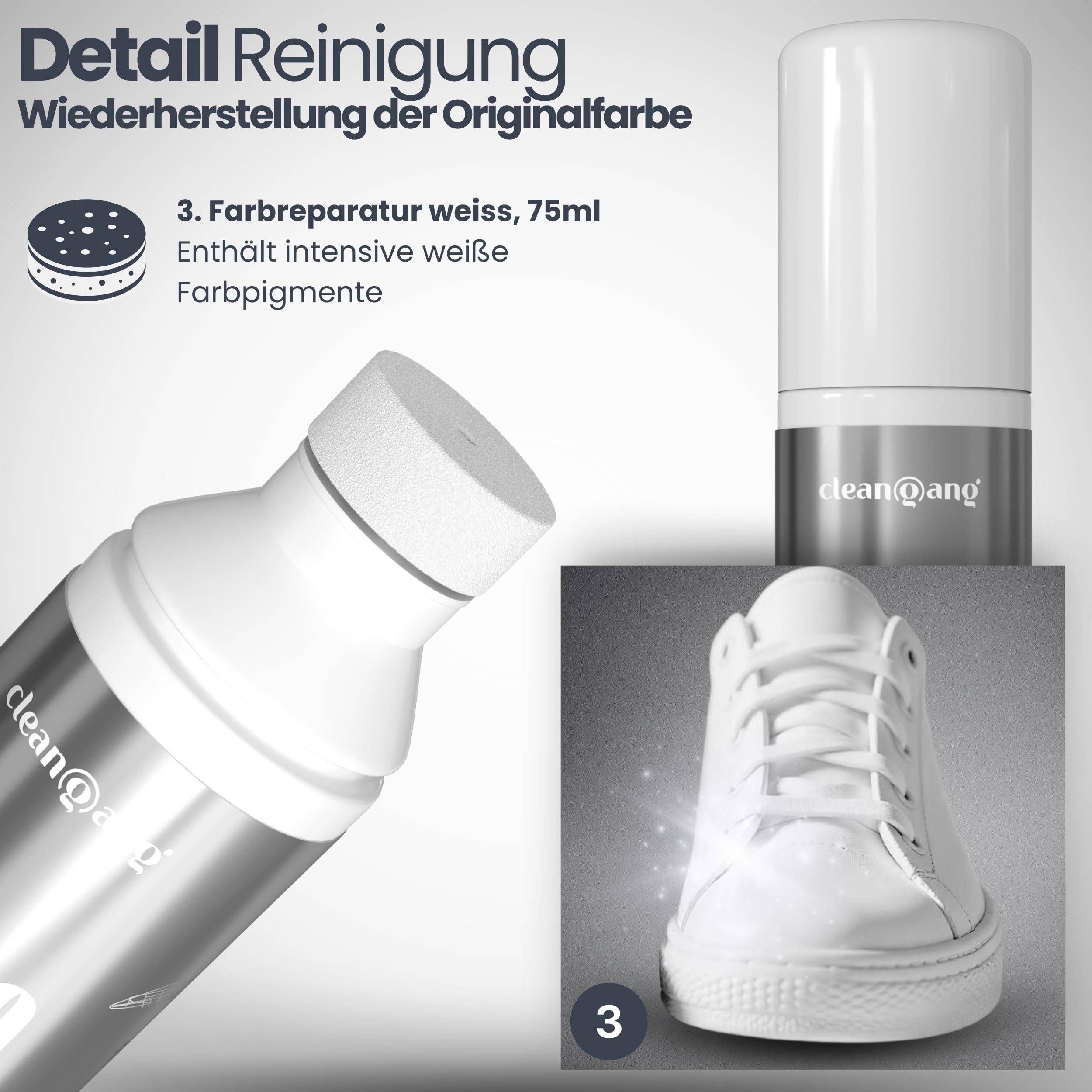 cleangang Reinigungsset Schuhbürste & Schuhputzset – Ideale Reinigung & Pflege für Lederschuhe & Sneaker, mit Schuhcreme, Schuhputzbürste & Bürste zur Reinigung – Perfekt für Schuhpflege & Lederpflege