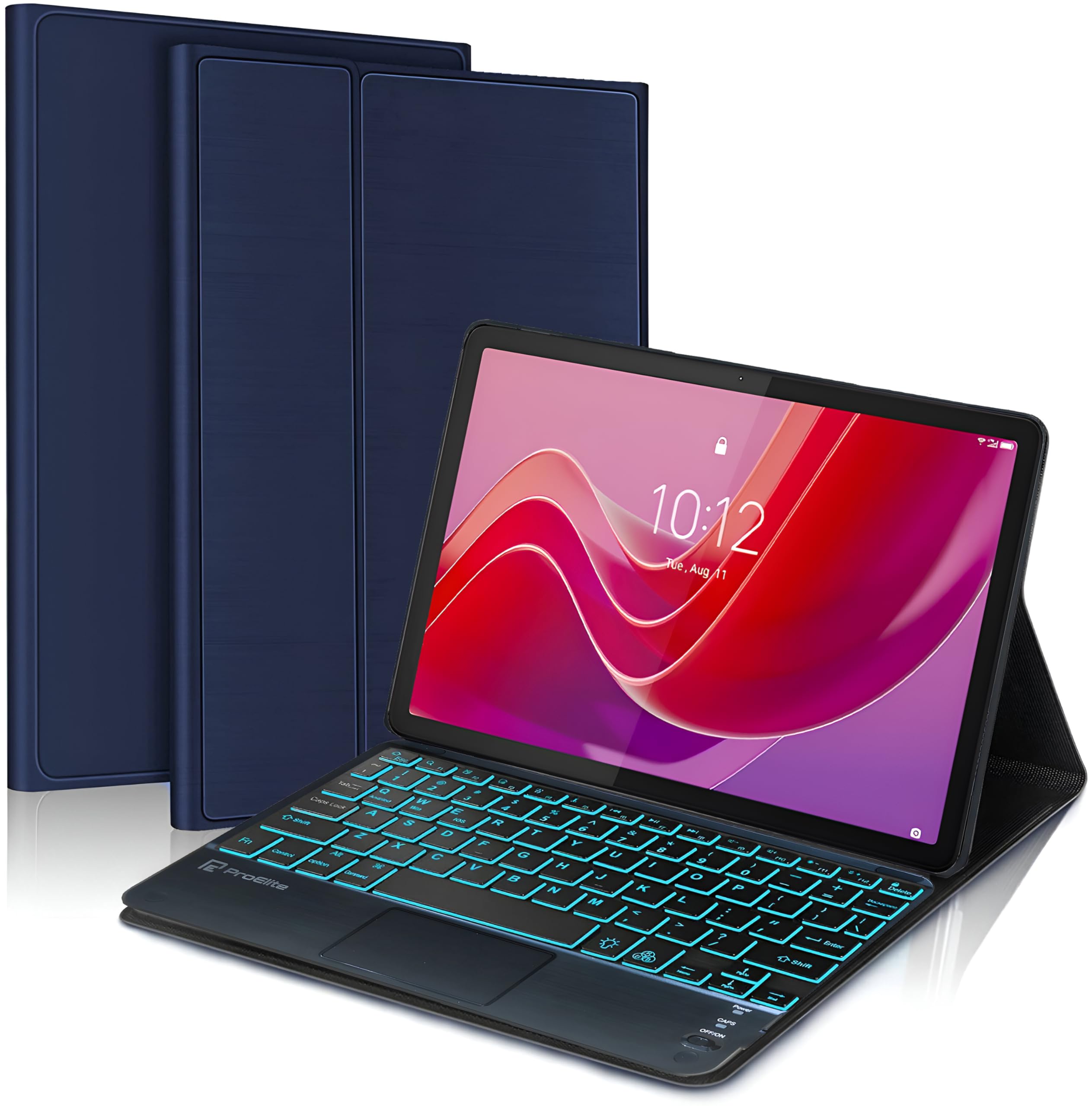 ProElite TouchPad Keyboard case for Lenovo Tab M11 11 inch, Magnetic Detachable Wireless Bluetooth TouchPad Keyboard Built-in 7-Colors Backlit, Dark Blue (B0D6QWT4G7) Amazon Price History, Amazon Price Tracker