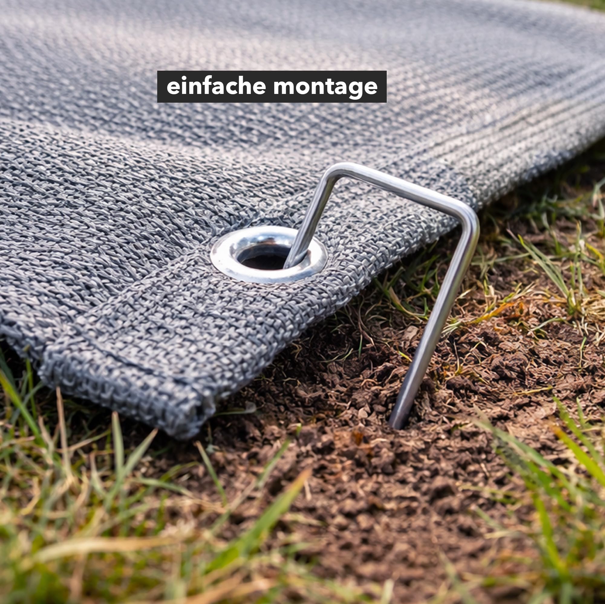 Tool & Tree Alfombra de suelo para camping 250x300 cm resistente a la intemperie gris con 4 ojales metálicos