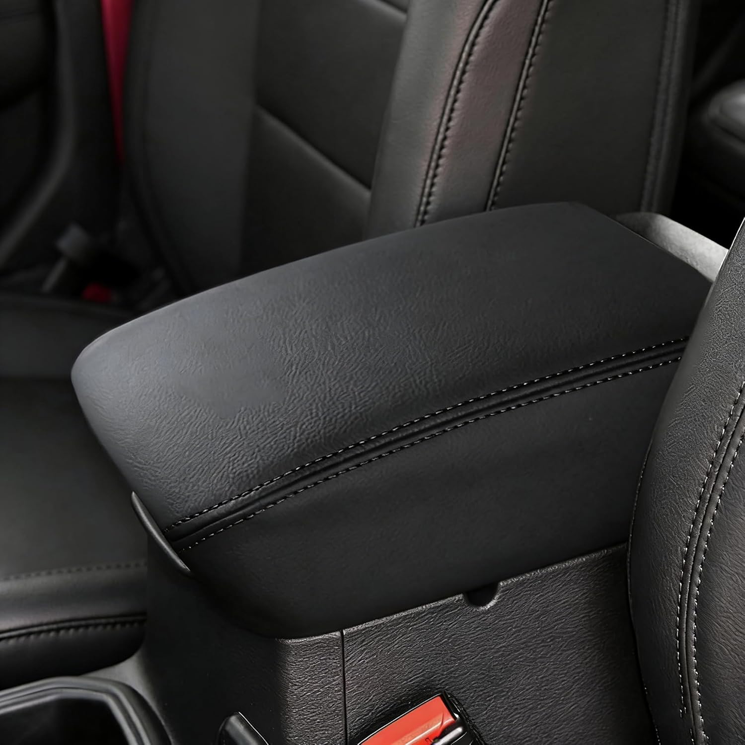Youloveit Center Console Armrest Cover Custom Fit 2018-2024 2025 Jeep Wrangler JL/JLU & 2020-2024 2025 Jeep Gladiator JT Truck Accessories Leather Armrest Protector Cushion Cover(Not for JK/JKU)
