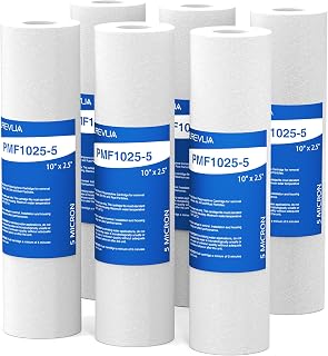 5 Micron 10" x 2.5" Sediment Water Filter Cartridge, 6-Pack
