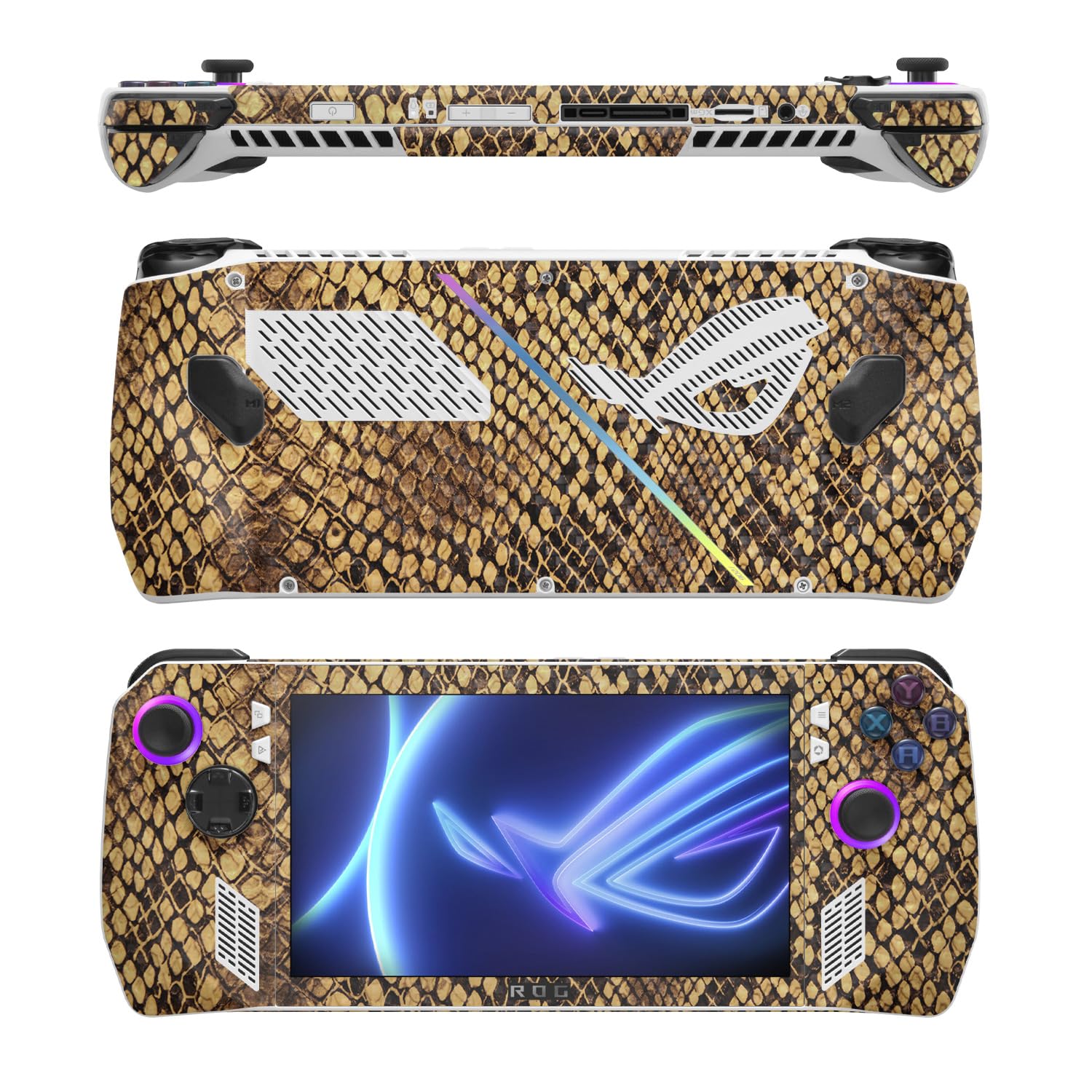 MightySkins Carbon Fiber Skin Compatible with Asus ROG Ally - Rattleskin | Protective, Durable Textured Carbon Fiber Finish | Easy to Apply