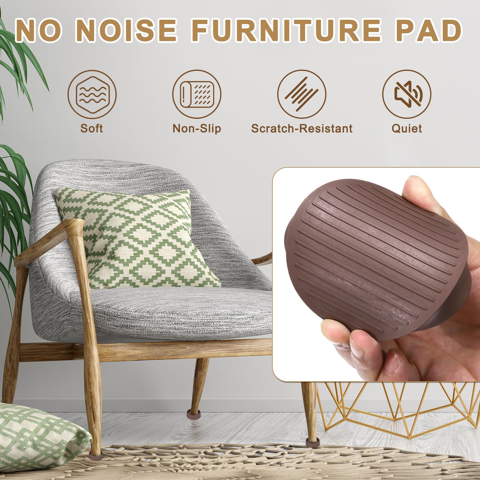 PATIKIL 3.3 Inch Rubber Furniture Pads - Image 4