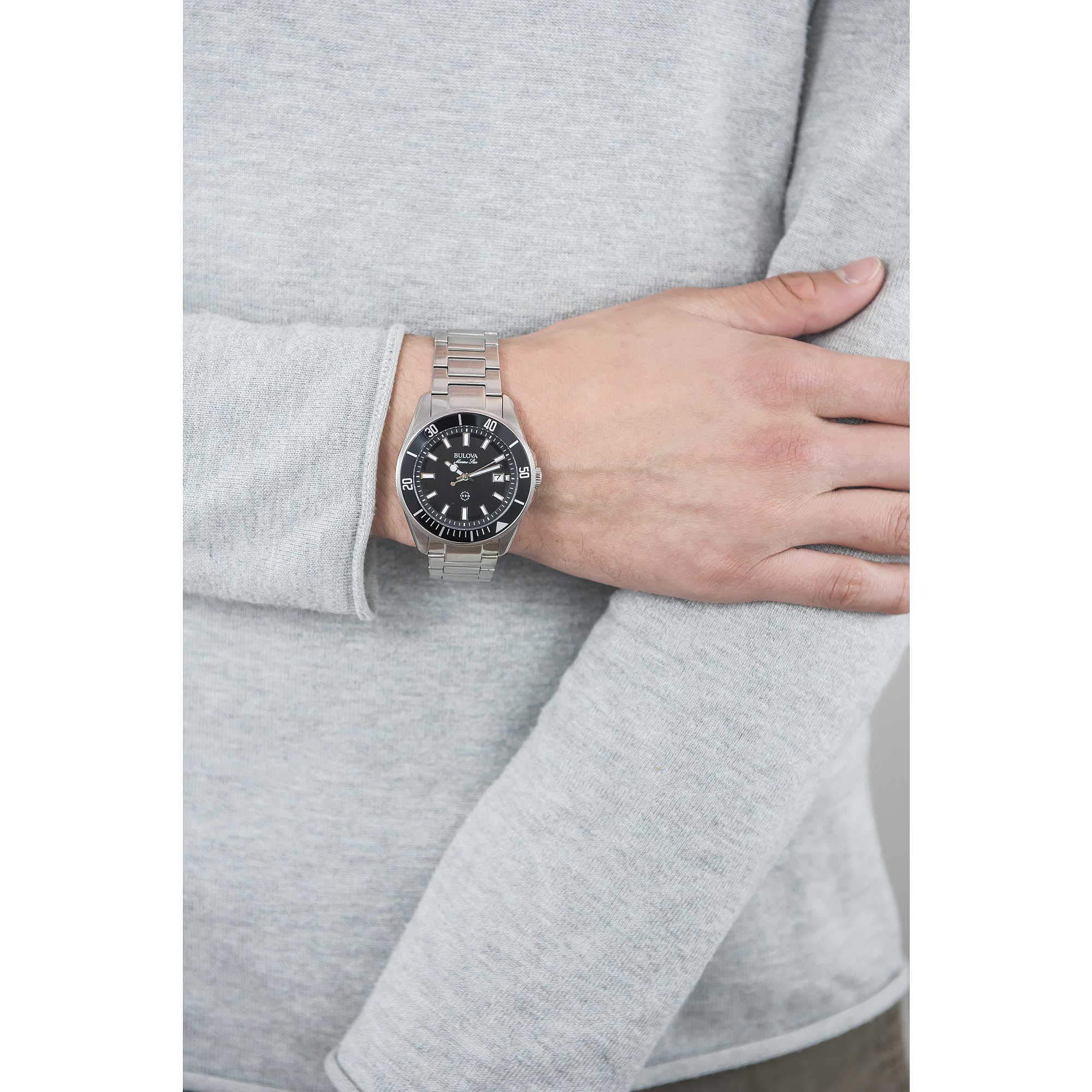 Bulova Marine Star - Reloj de Pulsera de Diseño para Hombre - Resistente al Agua - Acero Inoxidable