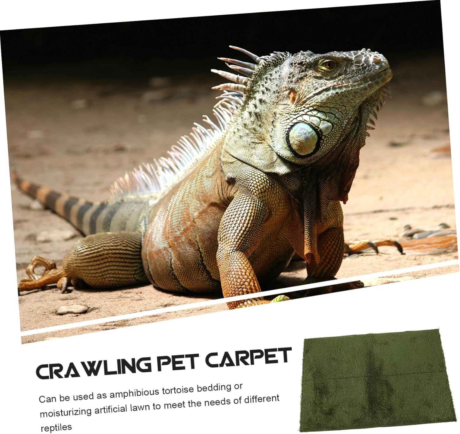Reptile Carpet Mat Imitation Grass Bedding for Terrariums Comfortable and Breathable Liner for Tortoises Frogs and Other Reptiles