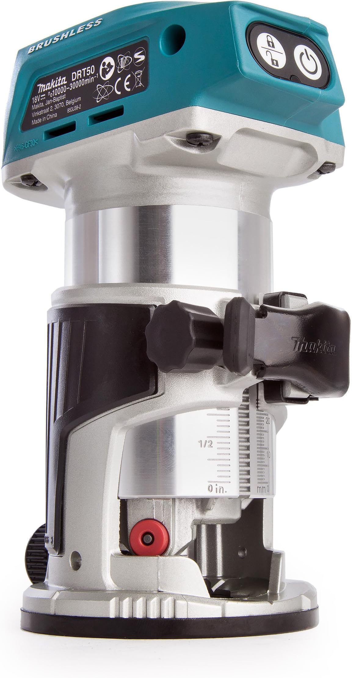 DRT50ZJX3 18V Li-Ion LXT Brushless Router Trimmer Complete with 4 Base Assemblies Supplied in A Makpac Case - Batteries and Charger Not Included