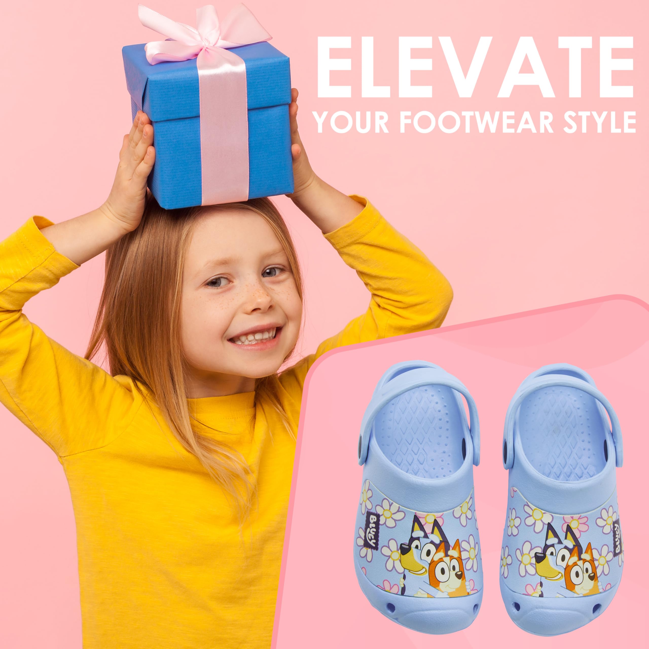 Bluey Zuecos Clogs Sandalias Niño Verano con Correa Trasera para Casa Playa Piscina