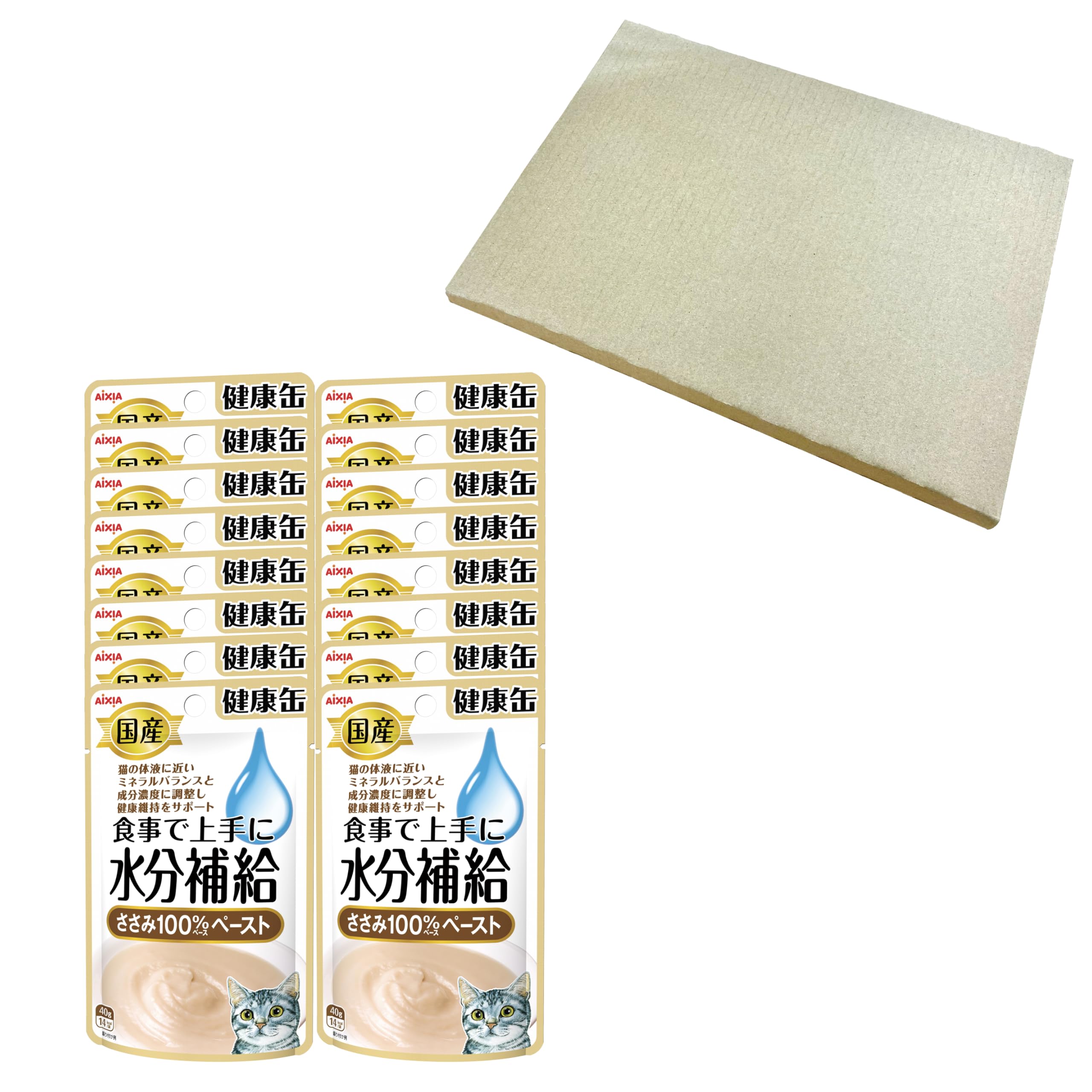 健康缶 国産パウチ 水分補給ささみペースト 640g(40g×16個入)【メール…
