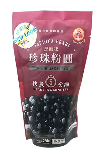 DragonMall Teas Juego de 3 unidades de 250 G WuFuYuan - Tapioca Pearl Black