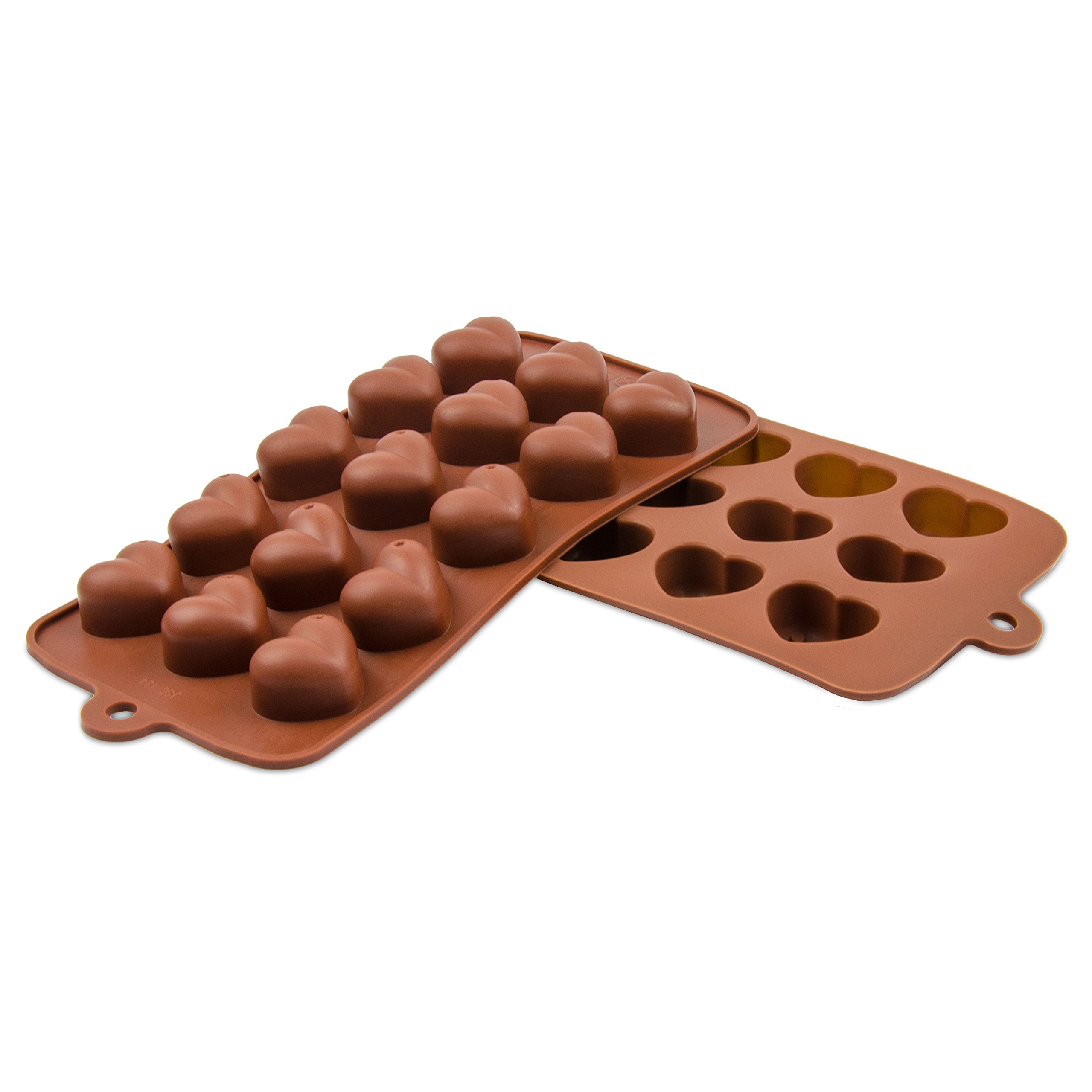 KALANKA-Blue Fox Moule En Silicone Avec C?urs, 55 Mignon Petit Cur Moule En Silicone Party Glacons Chocolat Pralines Moule Idee De Cadeau Couleur Rose