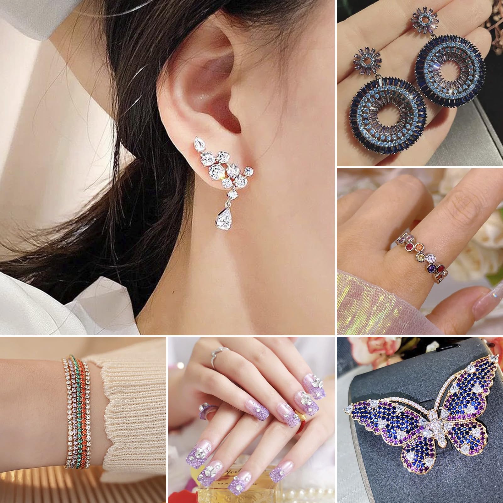 50pc Pointed Back Glass Rhinestone Cabochons Back Plated Faceted Oval Black Diamond 14x10x4 5mm