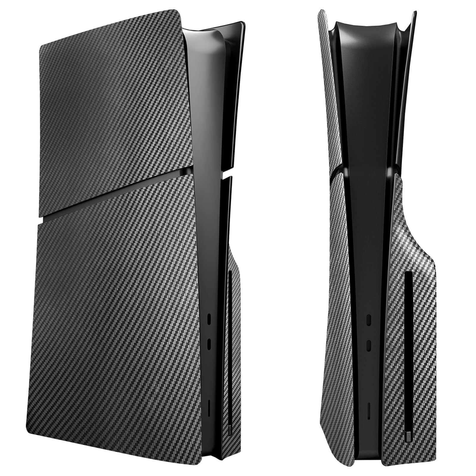 Cubierta de Placas de Repuesto para PS5 Slim Consola Edición Disco, Placas Laterales con Rejillas de Ventilación Carcasa Personalizada Funda ABS Anti-Rayaduras Accesorios, Gris — view 13
