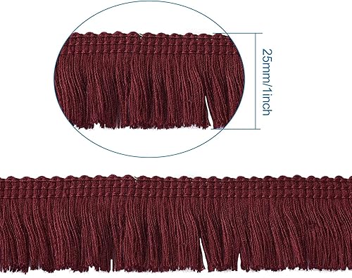 Miniatura 2 de KISSITTY Cinta de encaje de fibra de poliéster de 27 yardas para coser vestidos, ropa, manualidades, decoración del hogar, color marrón coco