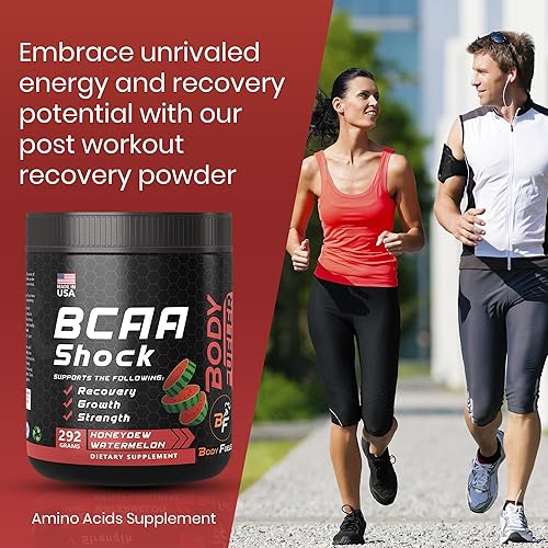 Miniatura 6 de BODY FUELER Polvo energético de aminoácidos con BCAA, la mejor bebida de recuperación intra y después del entrenamiento, polvo de recuperación