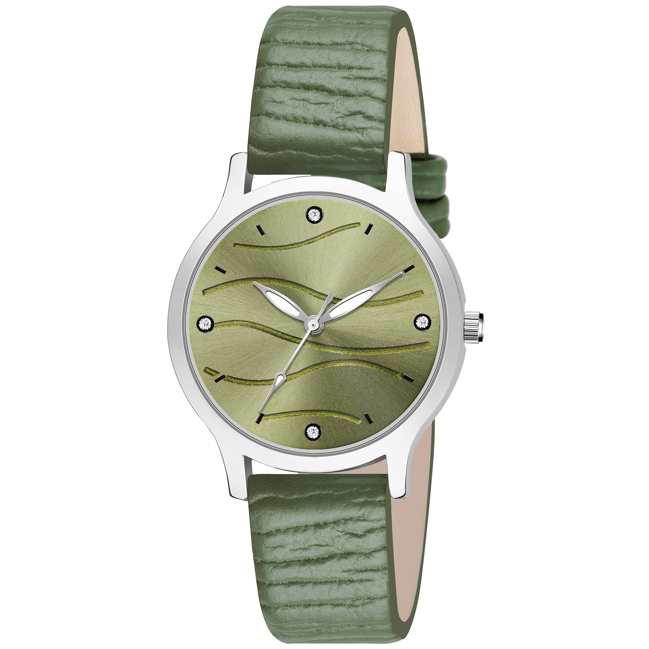 Shocknshop Leather Analouge Green Dial Analog Wrist Watch For Women And Girls (Green Dial Green Colored Strap) Mt388, Green Band (B0B9H6L8TH) Amazon Price History, Amazon Price Tracker