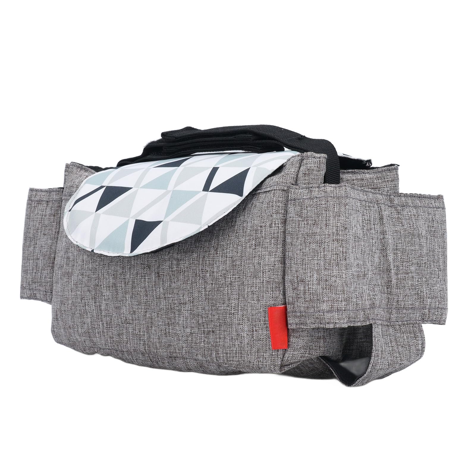 Stroller Storage Organizer, Portable Handle Wear Multifunctional Water Proof Fabric Stroller Hanging Bag for Wet Wipes Small Toys (Black Green)