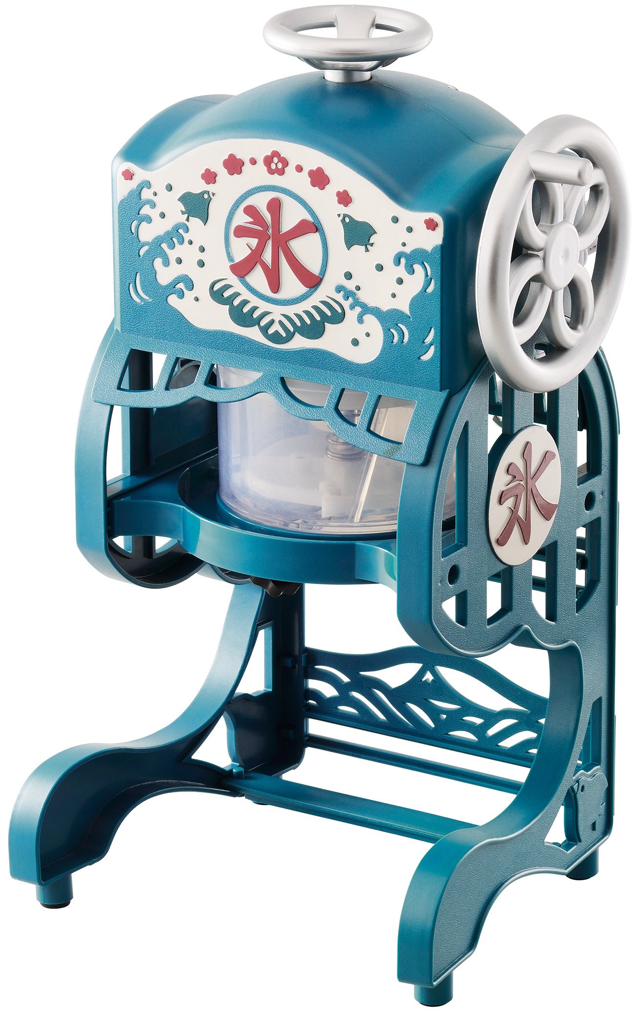 Amazon | ドウシシャ 電動 かき氷 機 本格ふわふわ 氷かき器 ブルー  