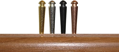 Miniatura 2 de WE Games Juego de 12 clavijas de metal de fácil agarre y bolsa de terciopelo (3 latón, 3 cromos, 3 negros, 3 cobre)