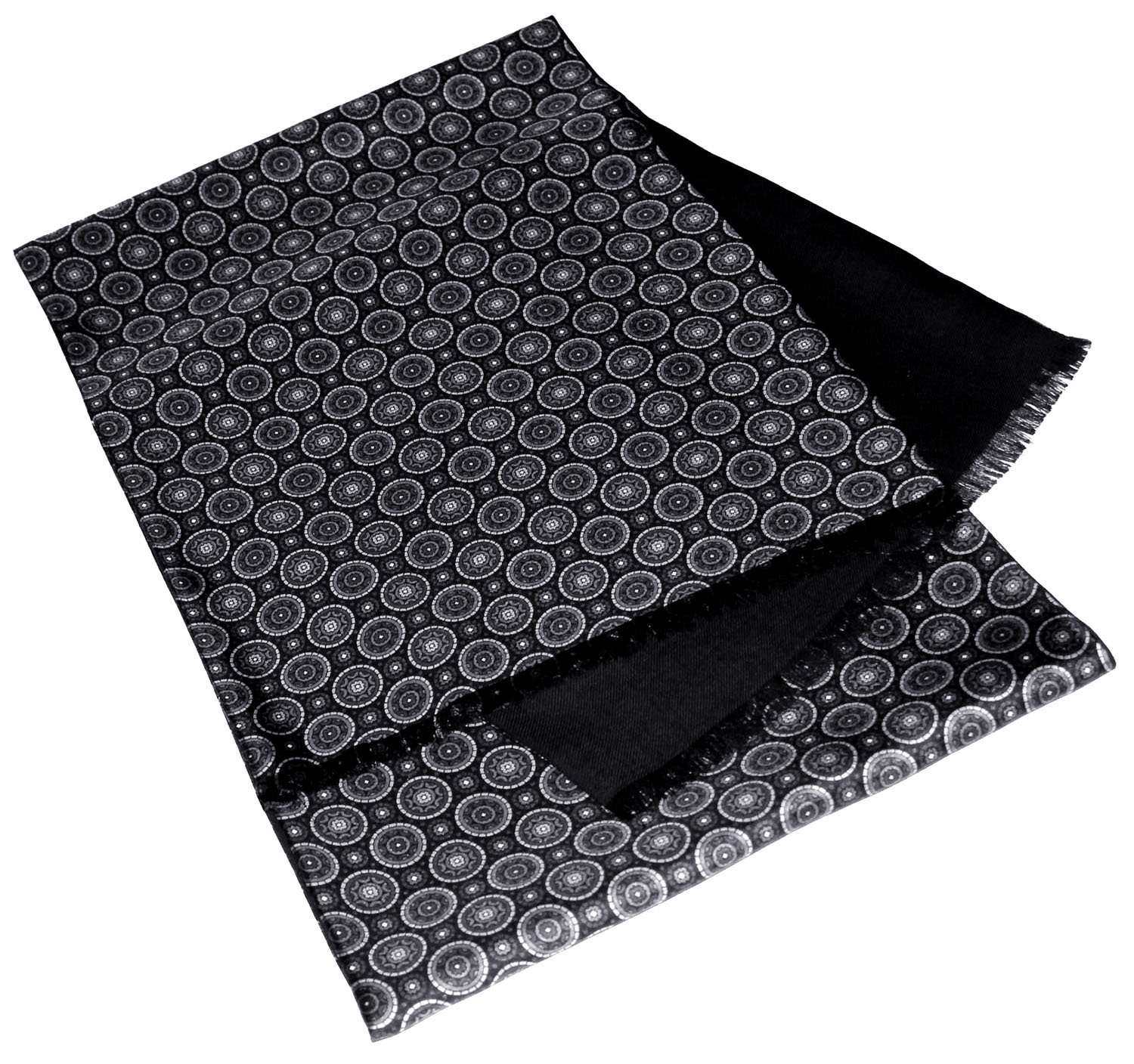 LORENZO CANA - Sciarpa - A pois - Uomo nero nero