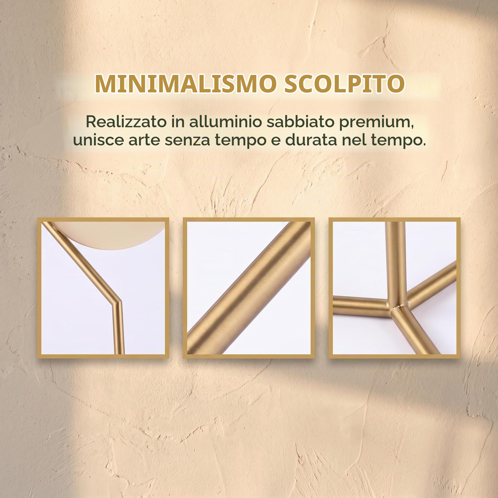 BARCELONA LED Lampada Tavolo NOLA Sfera Vetro E27 Oro