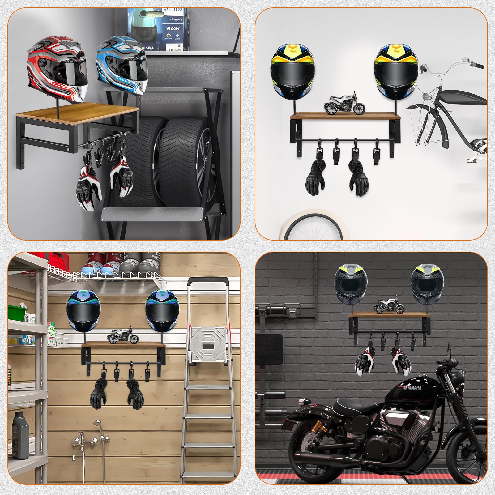 Supporto per Casco da Moto, Supporto per casco da Parete, Supporto per Casco a Parete Utilizzato per Moto e Ciclismo Attrezzature