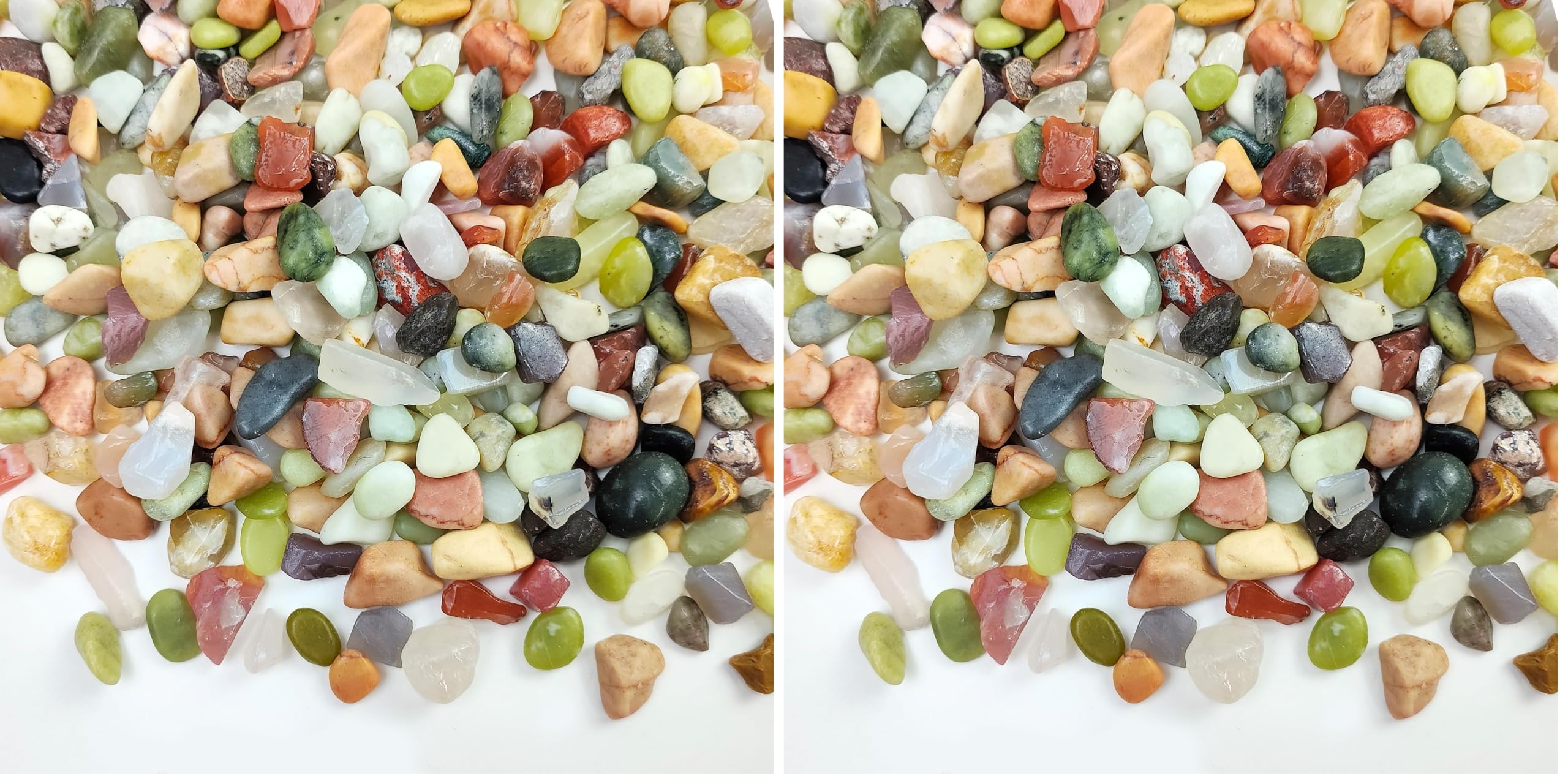 FANTIAN 10 lbs Small Succulent Rocks, 3/8 Inch Colorful Polished Pebbles for Indoor Plants. Decorative Rocks for Plants Indoor, Vases, Planters Aquarium and Outdoor Landscaping Garden (Pack of 2)