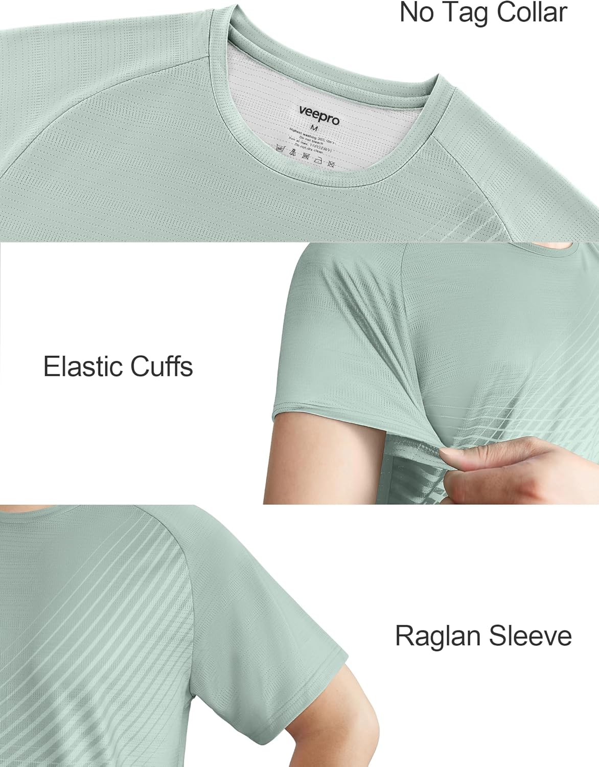 Men's Athletic Running T-Shirts Quick Dry Gym Workout Shirts Moisture Wicking Short-Sleeve Lightweight Sports Tee Tops - Image 4