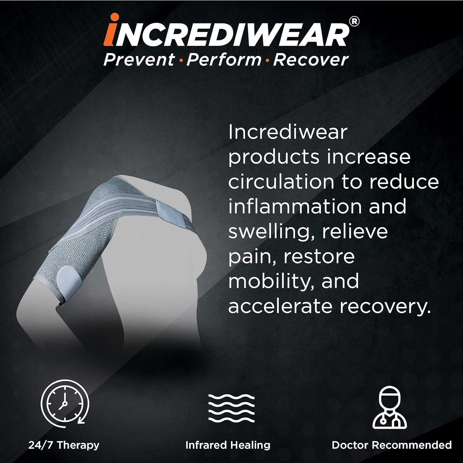Incrediwear Shoulder Brace for Men and Women – Shoulder Support Brace Supports Shoulder Recovery & Shoulder Pain Relief, Reduces Inflammation and Swelling, Designed for Left & Right Shoulder (Large)