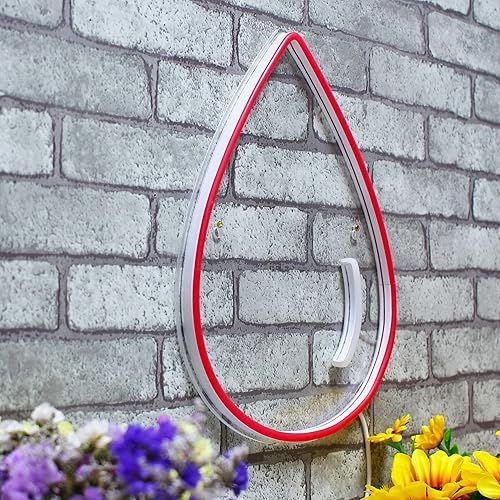 Miniatura 3 de AdvPro Muestra de neón LED de silicona de la flexión de la gota de agua - blanco - st16s32-fnu0070-w