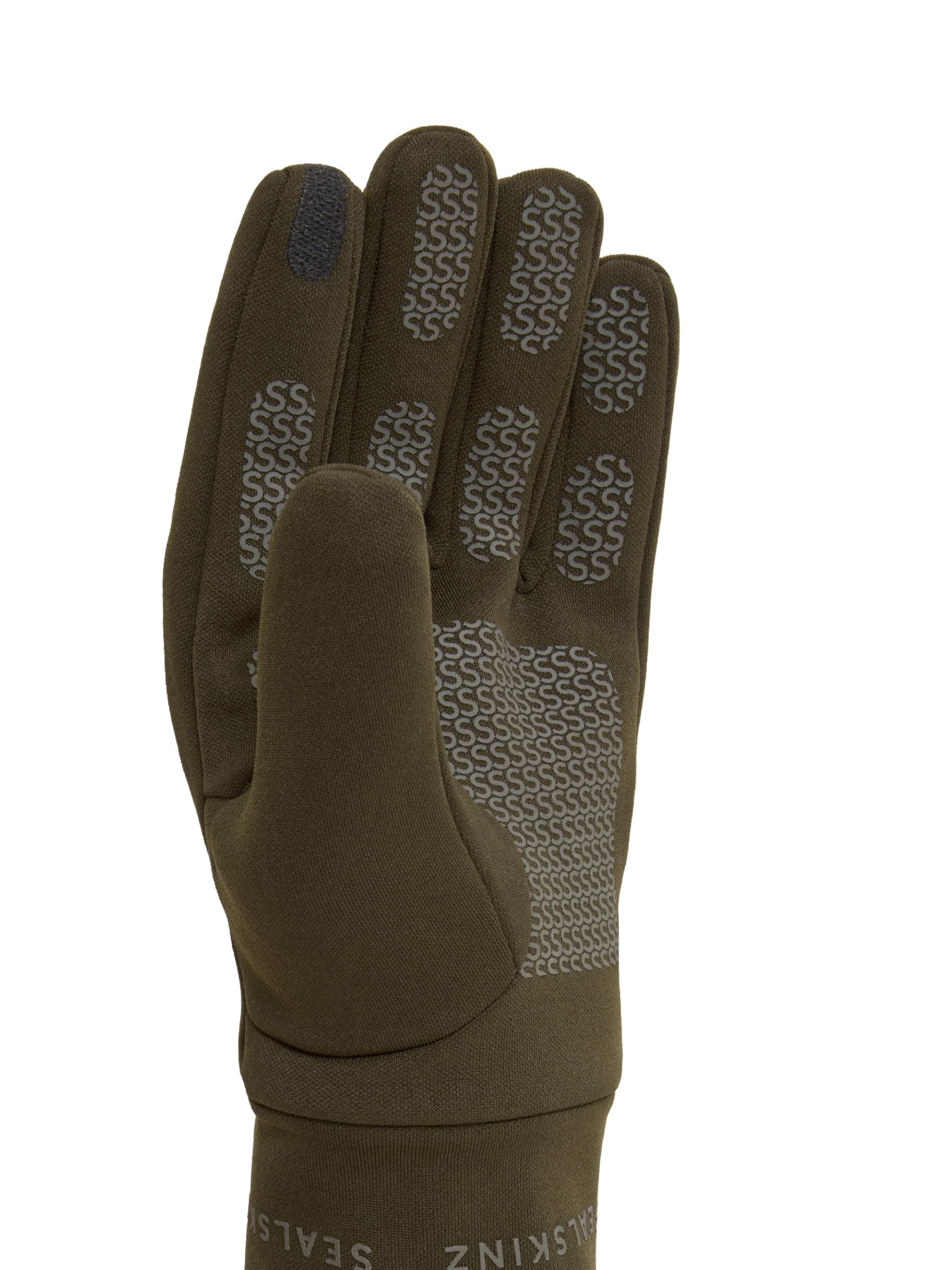 SEALSKINZ | Acle | Guanto in nano pile idrorepellente | Leggero e compatibile con touchscreen | Fornisce protezione isolante | M verde oliva