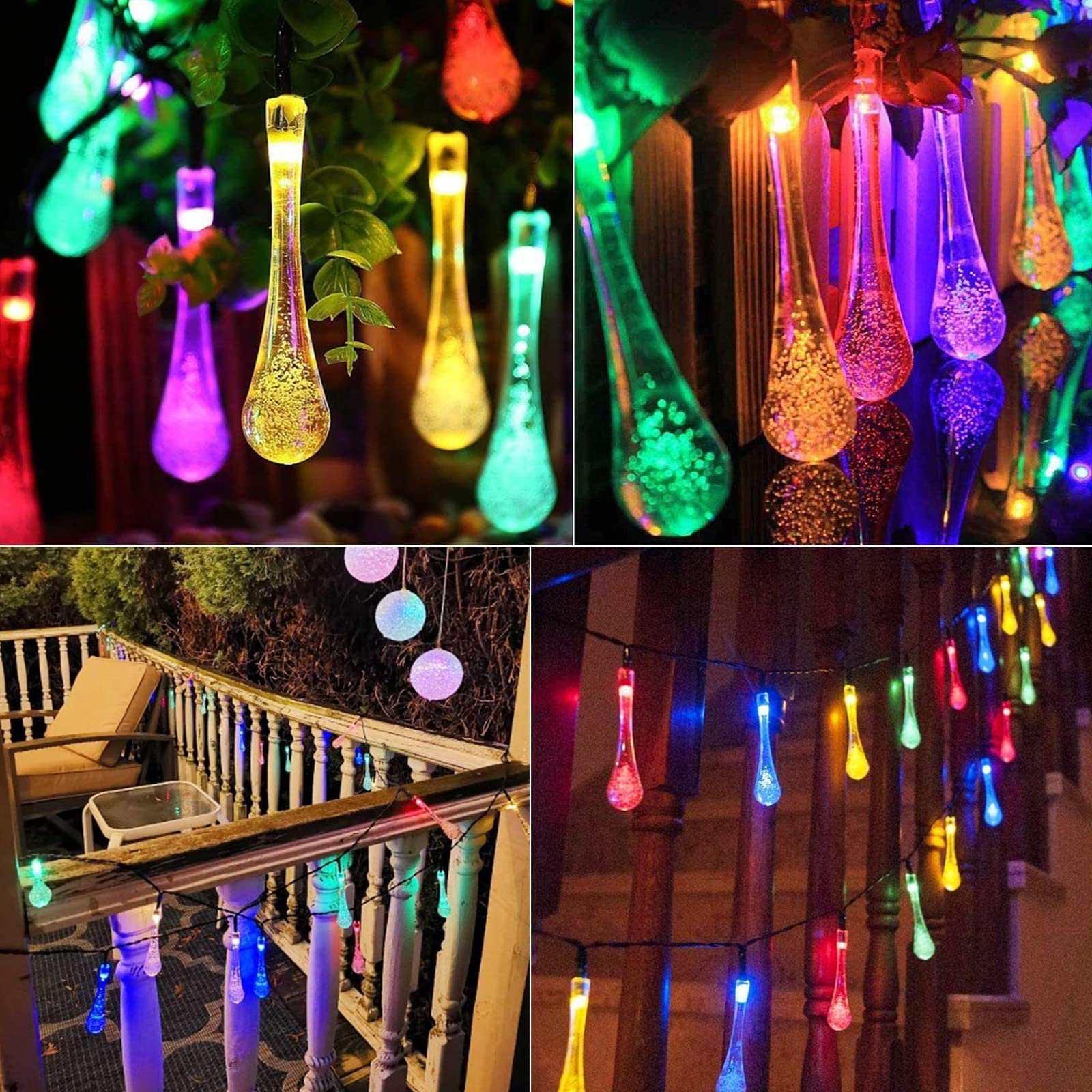 Brighten Your Festive Celebrations With The Vibrant Star Shape 20 LEDs Outdoor Garden Christmas Festival Decoration Solar Lamp String