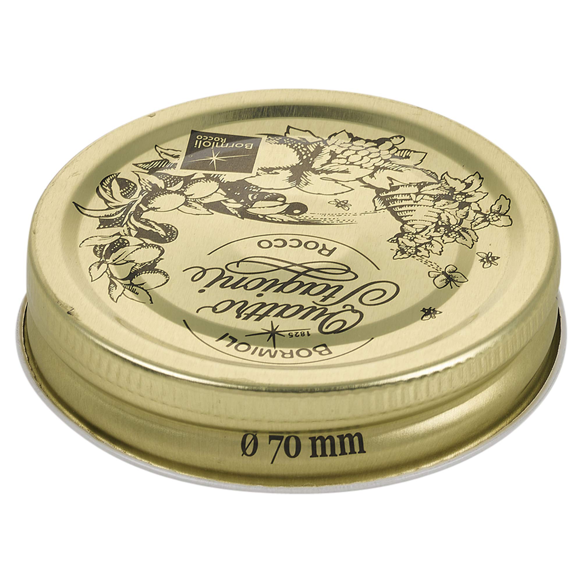 Urbn-Chef (2 (70Mm)) Metal Jam Jar Replacement Airtight Lid Sets Gold