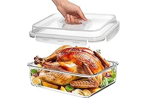 4800 ML / 163 oz / 21 Cup LARGE Glass Containers with Airtight Locking Lid