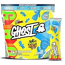 Hydration Packets, Sour Patch Kids Blue Raspberry, 24 Sticks, Electrolyte Powder - Drink Mix Supplement with Magnesium, Potassium, Calcium, Vitamin C - Vegan, Free of Soy, Sugar &amp; Gluten