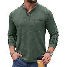 Sailwind Men's Henley Shirts Long Sleeve Button T-Shirt Casual Stylish Pullover Shirt with Pocket