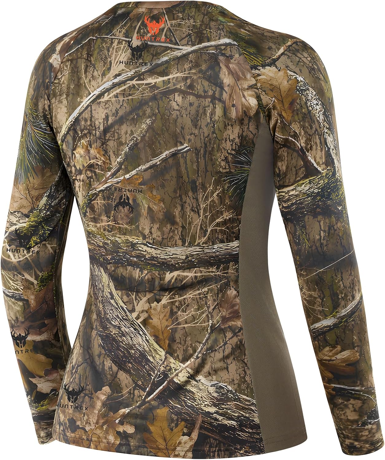 Women’s Camo Hunting Shirt, Long Sleeve UPF 50+ Quick Dry Breathable Tee for Deer Turkey Hunting