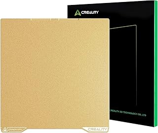 Creality K2 Bauplatte, 270 x 293 mm strukturierte PEI-Platte, magnetische, flexible, abnehmbare Federstahl-Druckplatte, 3D-Drucker-Bettplatte, PEI Gold doppelseitige mattierte Bauplatte für 3D-Drucker
