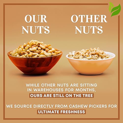 Miniatura 5 de Anacardos elegantes tostados en seco al horno con sal marina 15 libras anacardos enteros  Sin aceite sin PPO veganos y keto  Hecho de anacardos