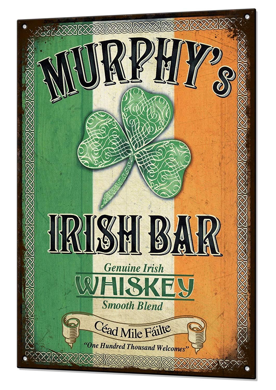 Biopracess Warning Sign Murphys Irish Bar Medium Tin Sign 8x12 Inches
