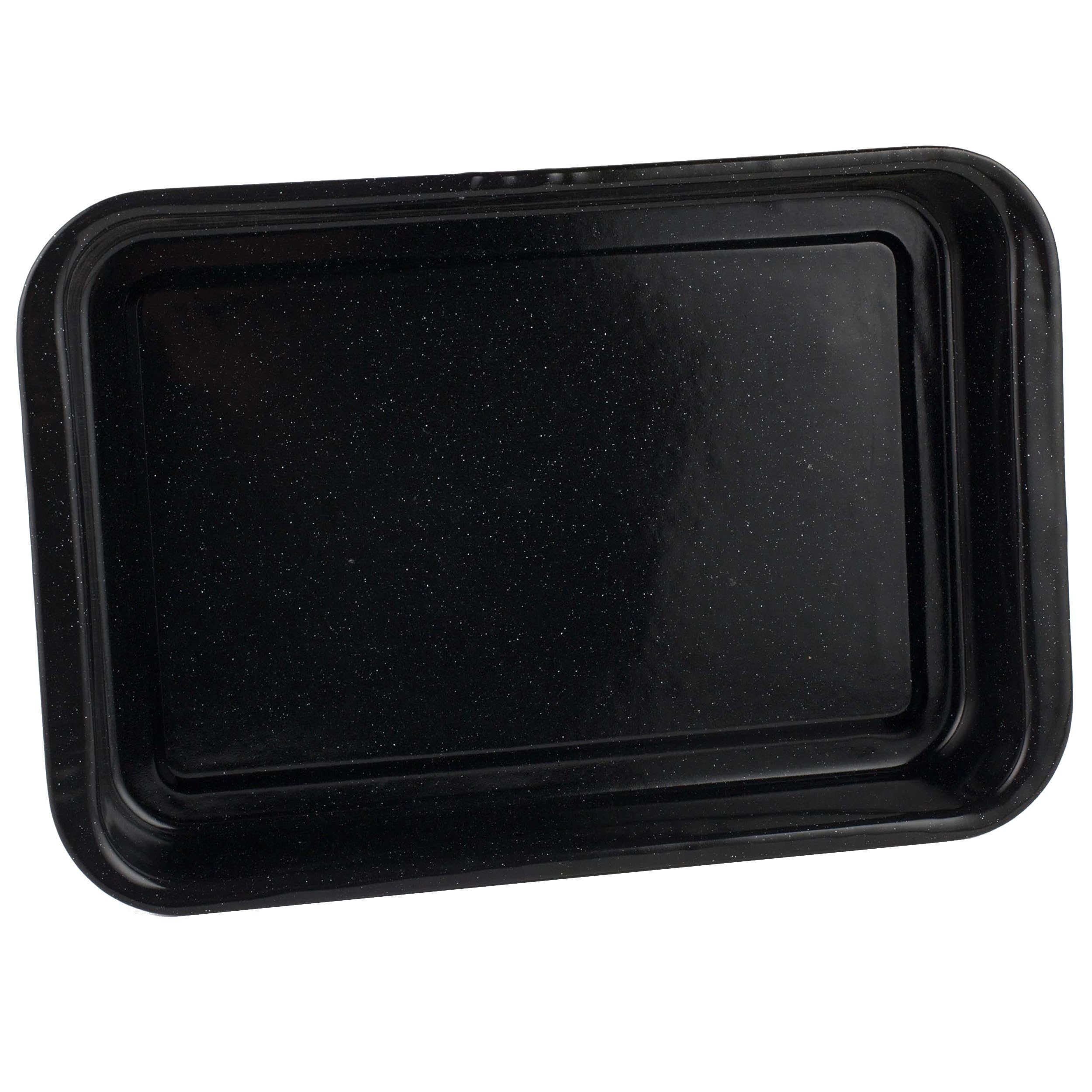 Russell Hobbs CW12611 Romano Vitreous Durable Enamel Roaster, 36 cm, Black, Dishwasher Safe, Rectangular Roasting Tin for Vegetables and Meat, Oven Safe Up To 230 Degrees, 36 x 25 x 4 cm