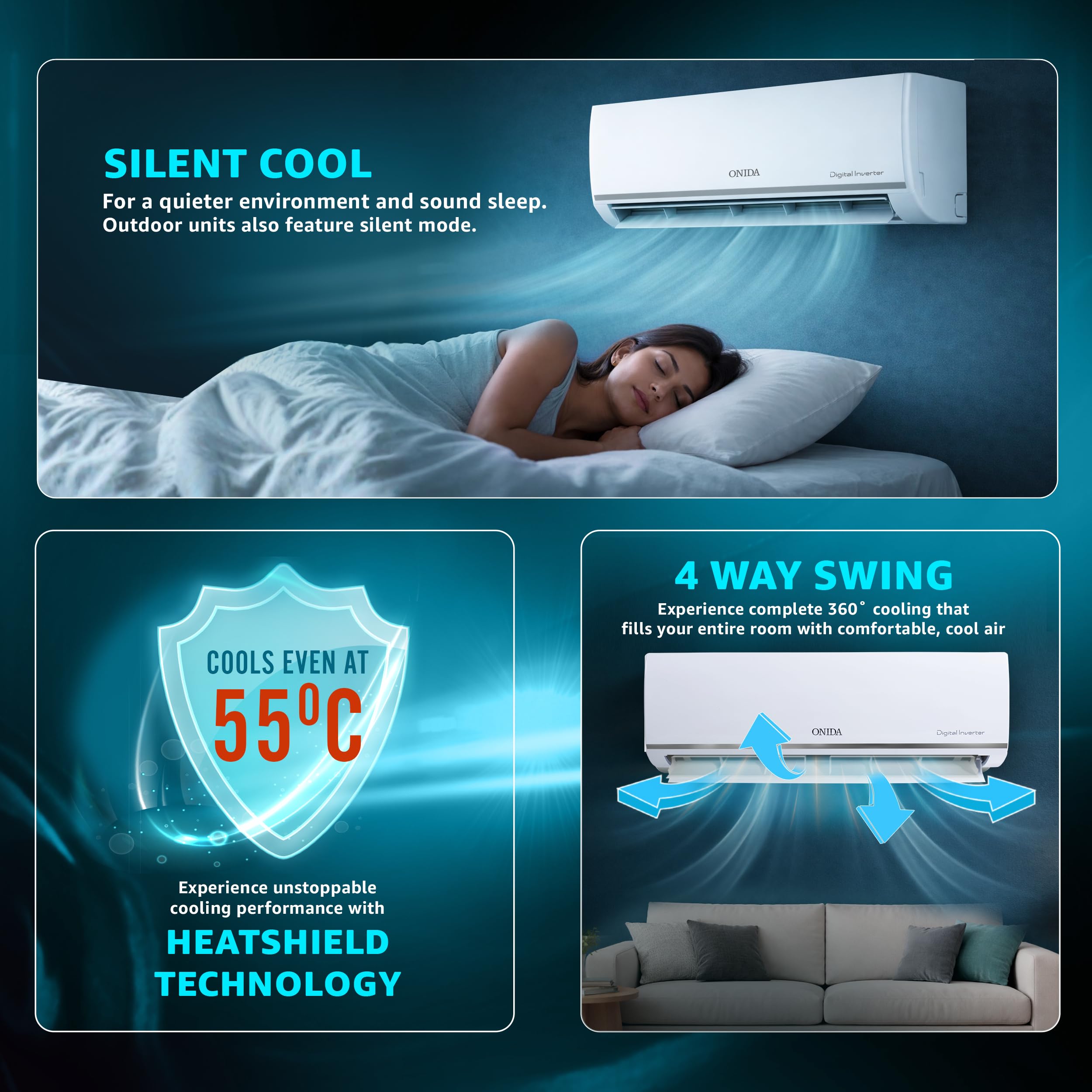 Onida 1 Ton Split AC - Energy Efficient Cooling -7