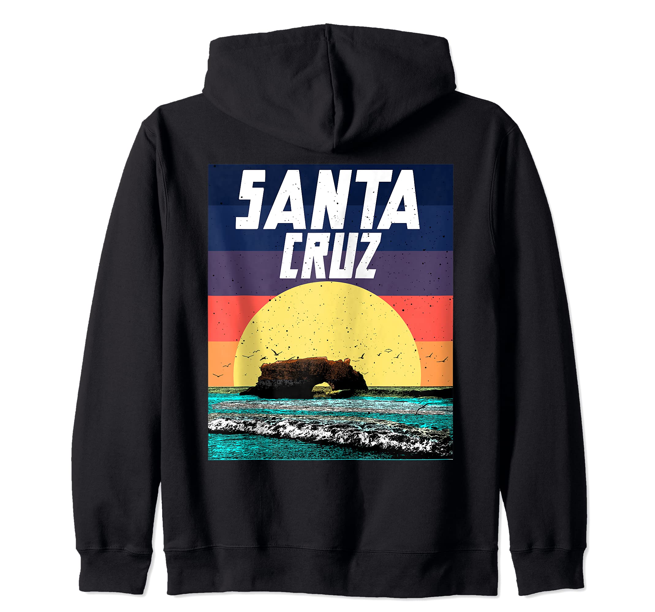 Sunset Rock Bridge Santa Cruz Beach Cali Zip HoodieOEKO-TEX STANDARD 100