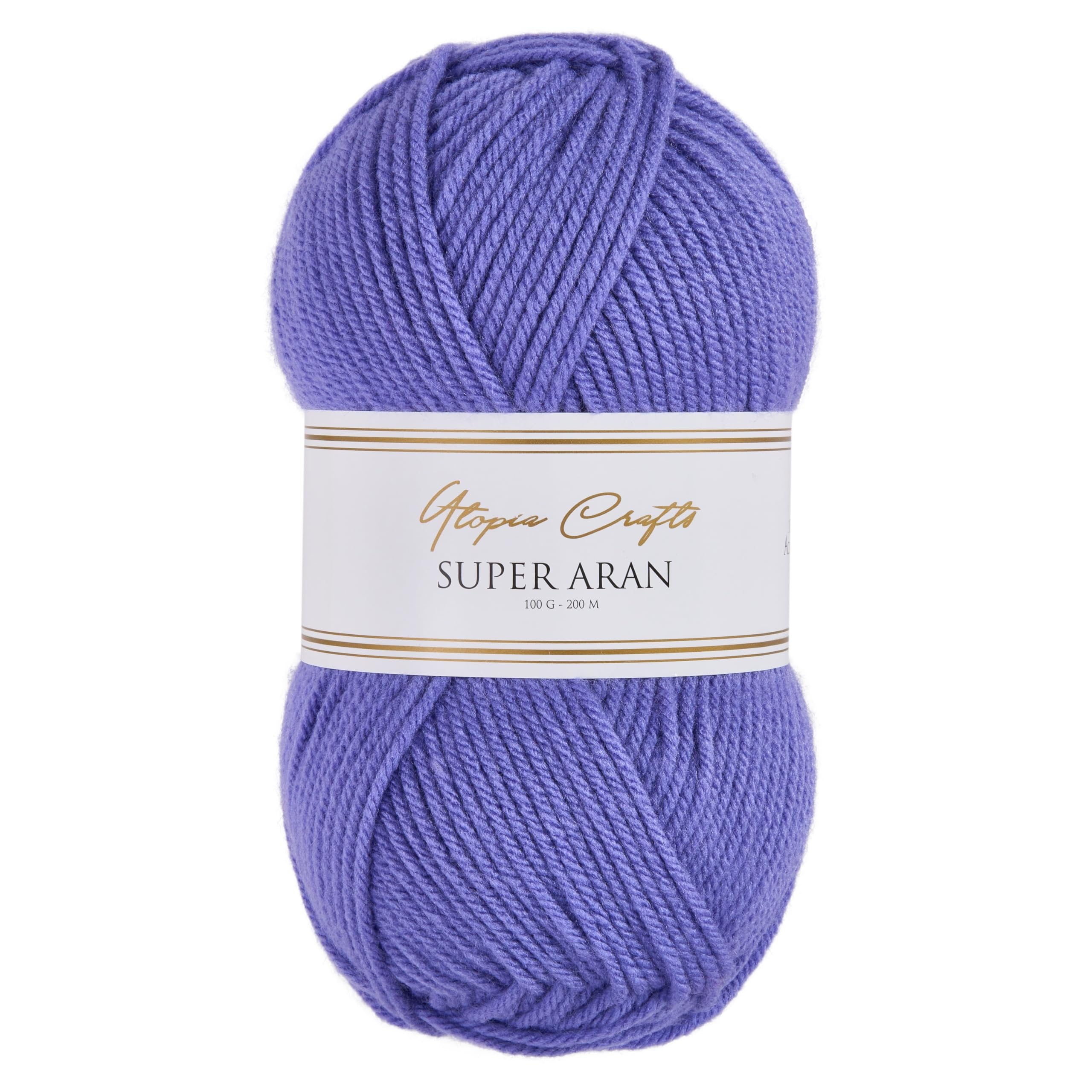 Utopia Crafts Super Aran Knitting and Crochet Yarn 100g (Lavender Mist)