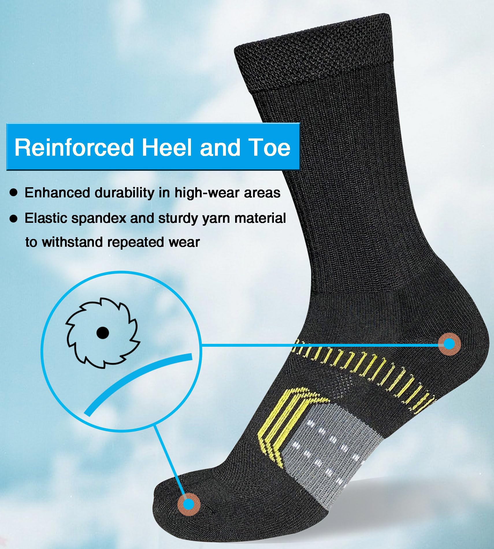 suaskk Calcetines deportivos acolchados para mujer, transpirables, absorbentes, cómodos, para senderismo, 5 pares