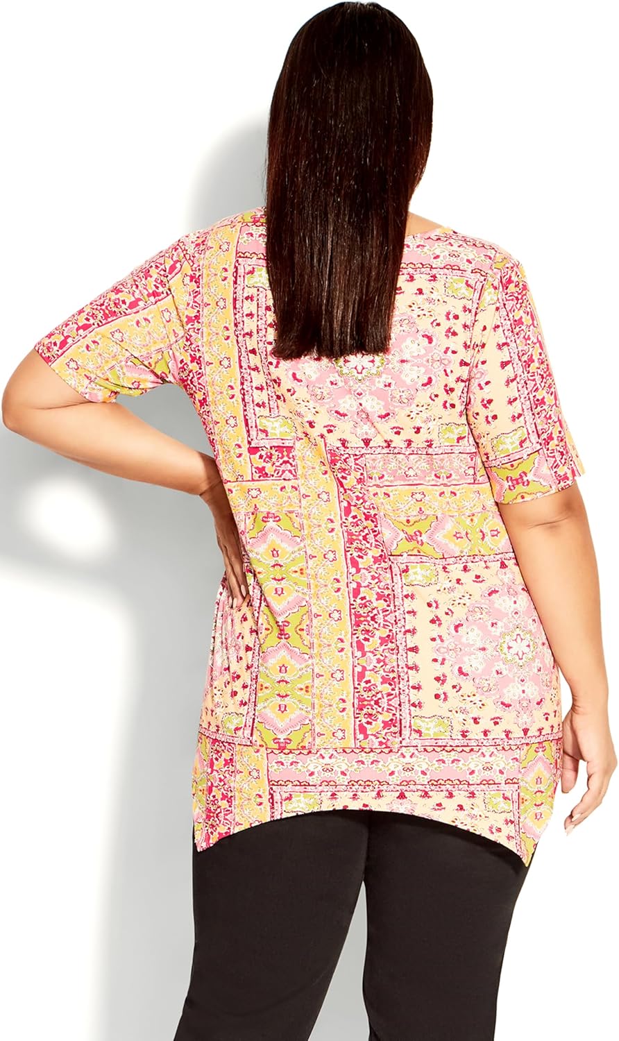 Avenue Women's Plus Size TOP Sharkbite PRT - Image 2