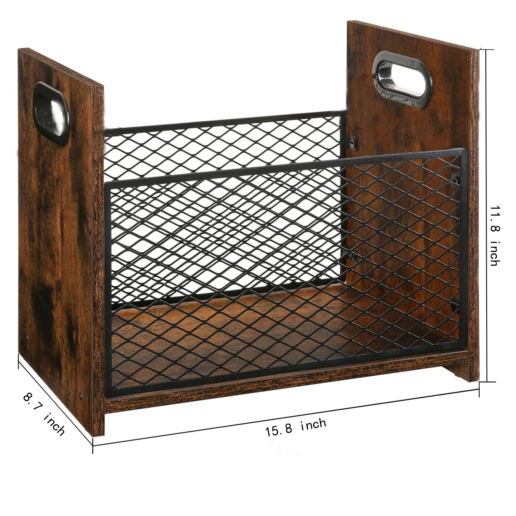 Grande portariviste da pavimento, set di 2, in vinile, porta riviste, per lettere, libri, giornali, scrivania e ufficio domestico, 39 cm di lunghezza x 22,1 cm di larghezza x 30 cm di altezza