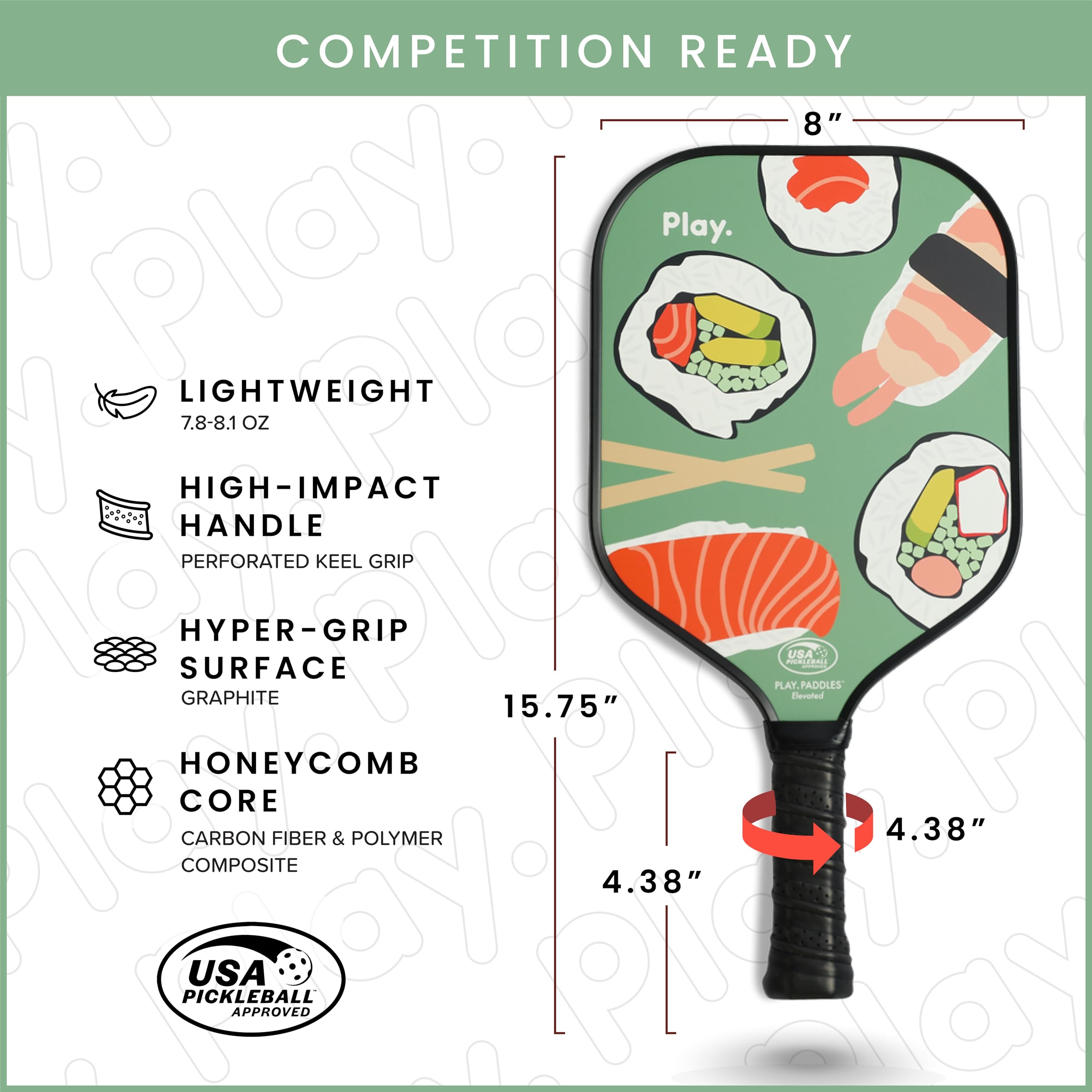 Raquette Pickleball V GEBY Raquette De Pickleball, Contrôle Optimal De