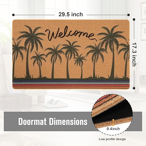 Miniatura 24 de Asrug Hello - Tapete de puerta de girasol para puerta delantera, de 17 x 30 pulgadas, tapete para entrada interior y exterior, tapete floral