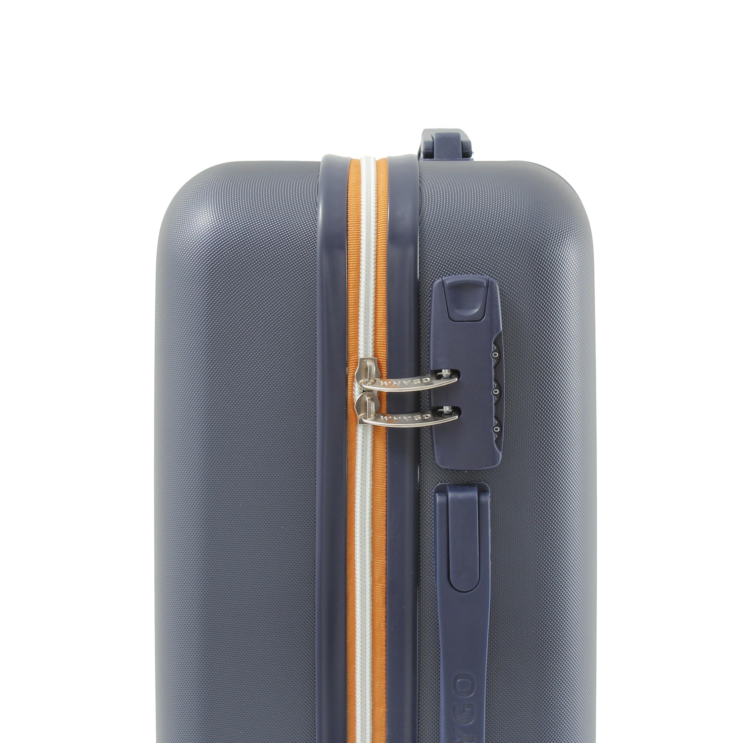 WHYGO - Trolley Bagaglio a Mano 55x40x20 con Ruote 360º - Rigido, Antiurto e Antigraffio - Capienza 44 Litri, Compatibile con Ryanair ed EasyJet - NAVY