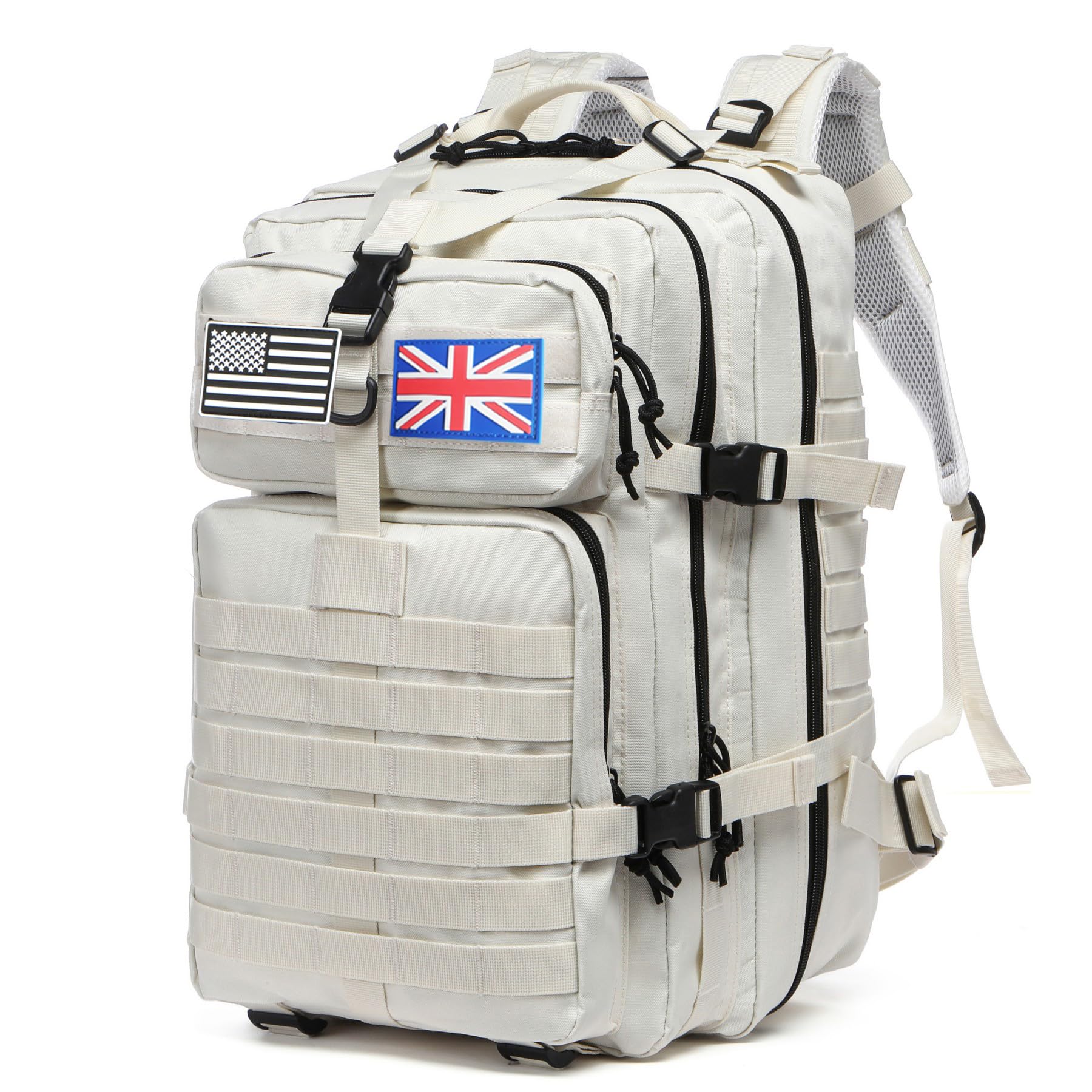 Thuram 50L Durable Nylon Waterproof Fishing Hunting Backpack Outdoor Military Rucksacks Tactical Sports Camping Hiking Bags (White) โ image 1